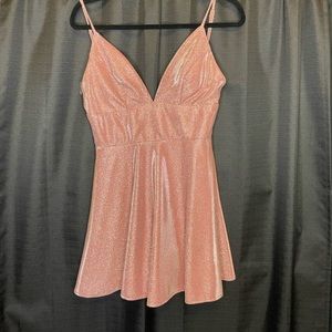 Champagne pink Homecoming dress.